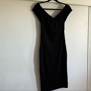 Boohoo Black One Shoulder Dress